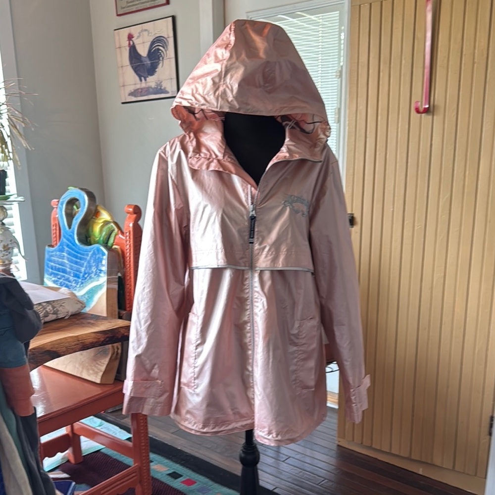 Metallic Pink Hooded Jacket